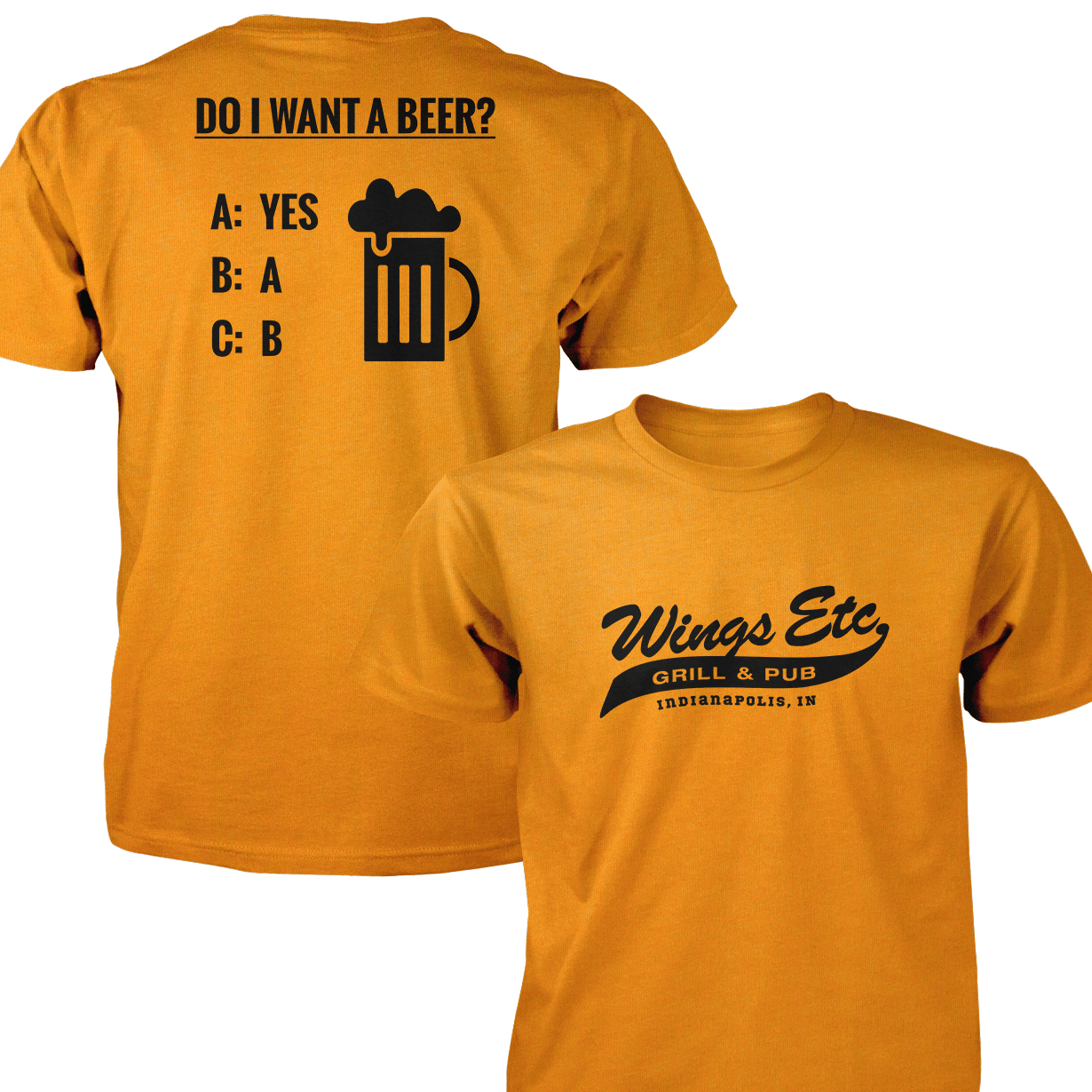Wings Etc. Do I Want A Beer? - Next Level Premium Cvc Crew T-Shirt - Indianapolis Indiana