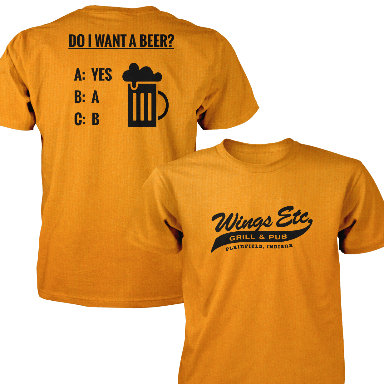 Wings Etc. Do I Want A Beer? - Next Level Premium Cvc Crew T-Shirt - Plainfield Indiana