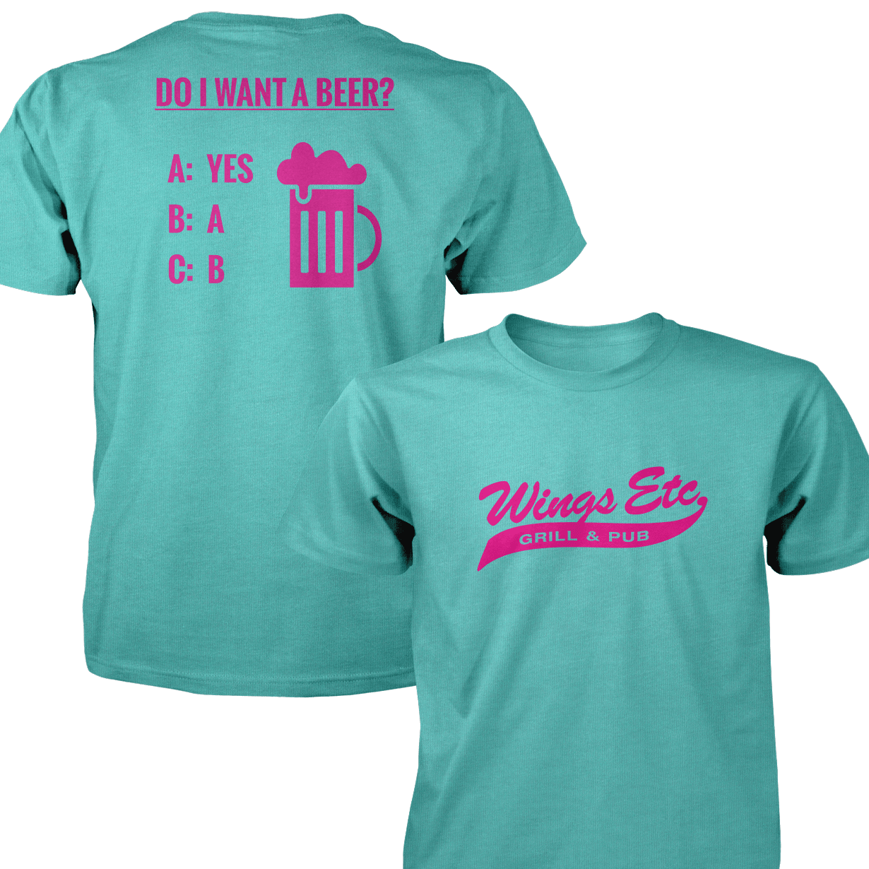 Wings Etc. Do I Want A Beer? - Next Level Premium Cvc Crew T-Shirt