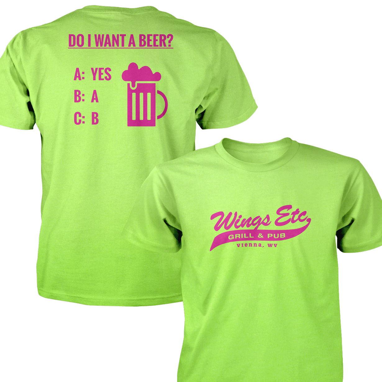 Wings Etc. Do I Want A Beer? - Next Level Premium Cvc Crew T-Shirt - Vienna West Virginia