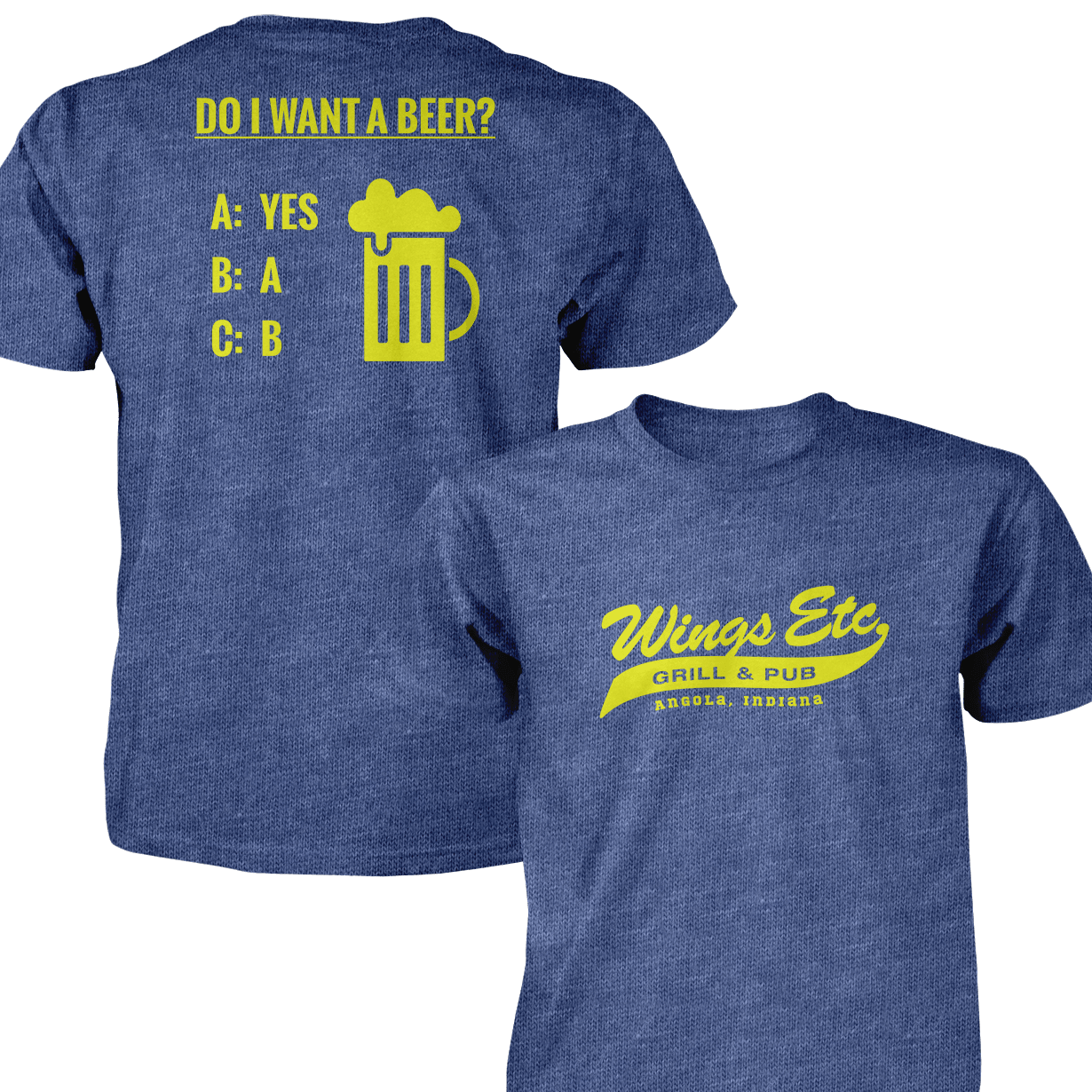 Wings Etc. Do I Want A Beer? - Next Level Premium Cvc Crew T-Shirt - Angola Indiana