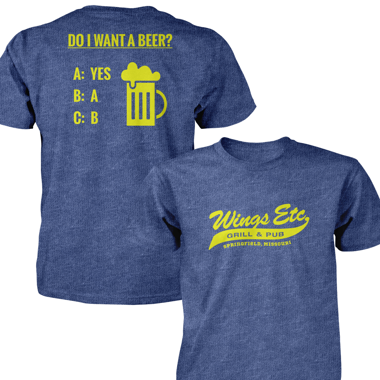 Wings Etc. Do I Want A Beer? - Next Level Premium Cvc Crew T-Shirt - Springfield Missouri