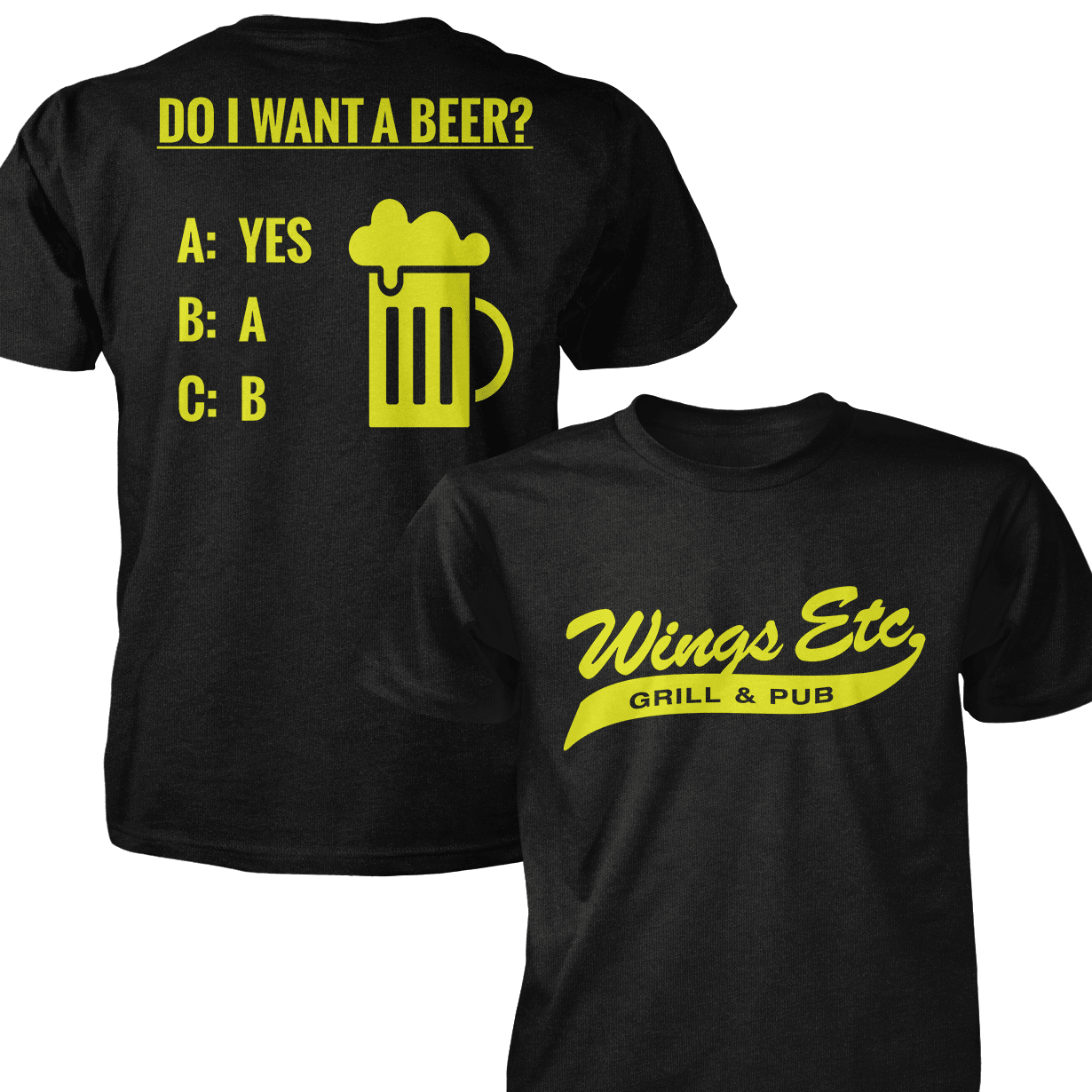 Wings Etc. Do I Want A Beer? - Next Level Premium Cvc Crew T-Shirt