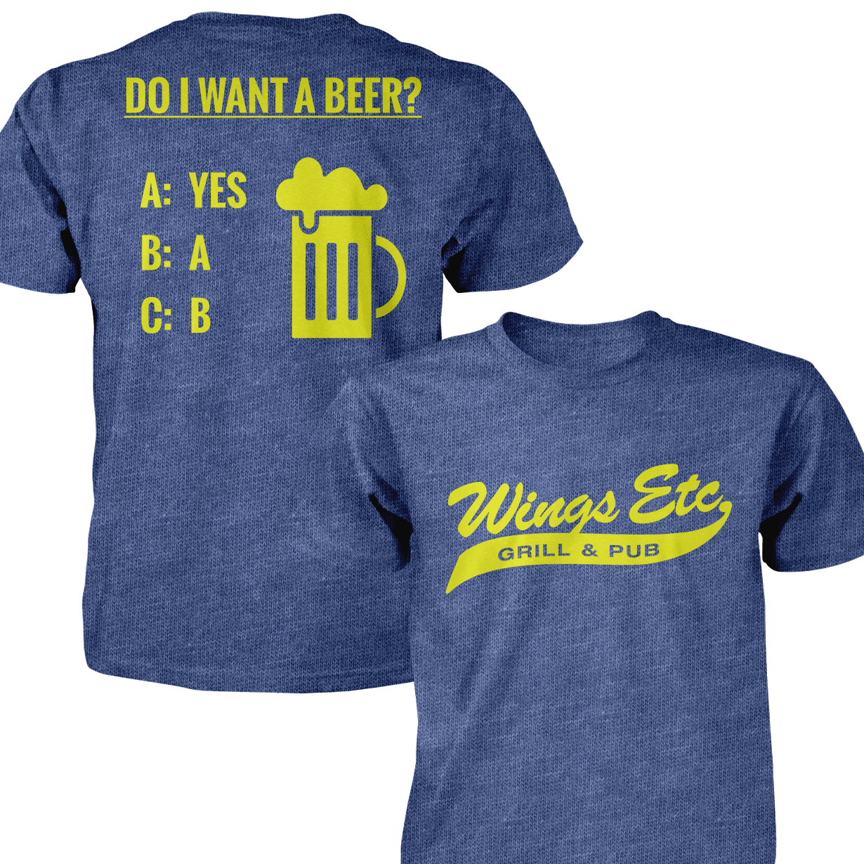 Wings Etc. Do I Want A Beer? - Next Level Premium Cvc Crew T-Shirt
