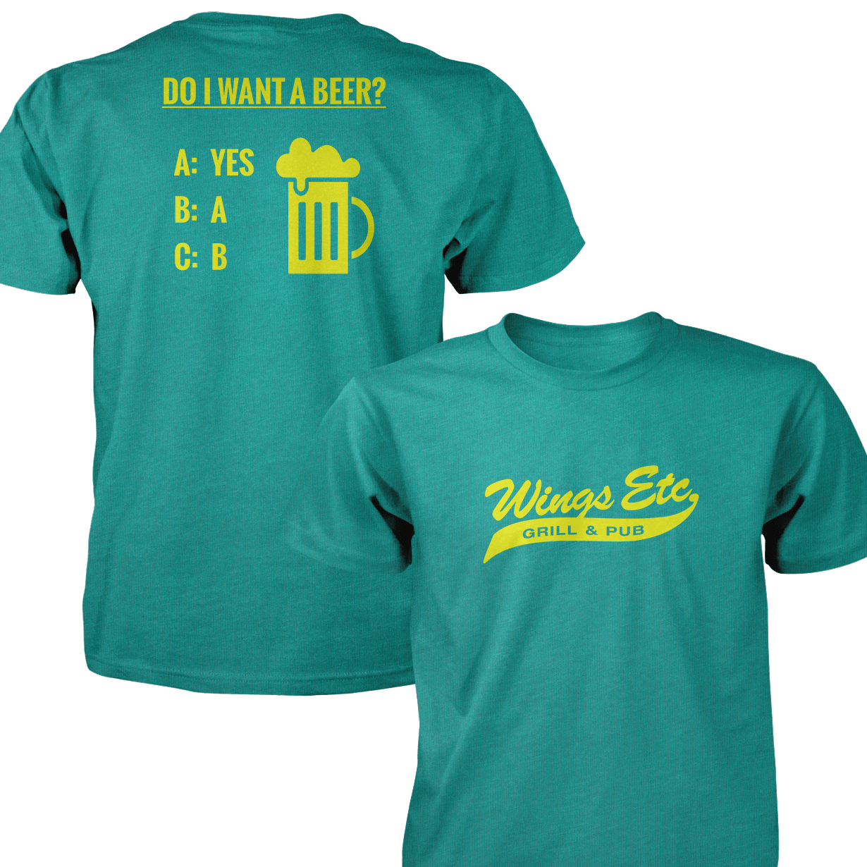 Wings Etc. Do I Want A Beer? - Next Level Premium Cvc Crew T-Shirt