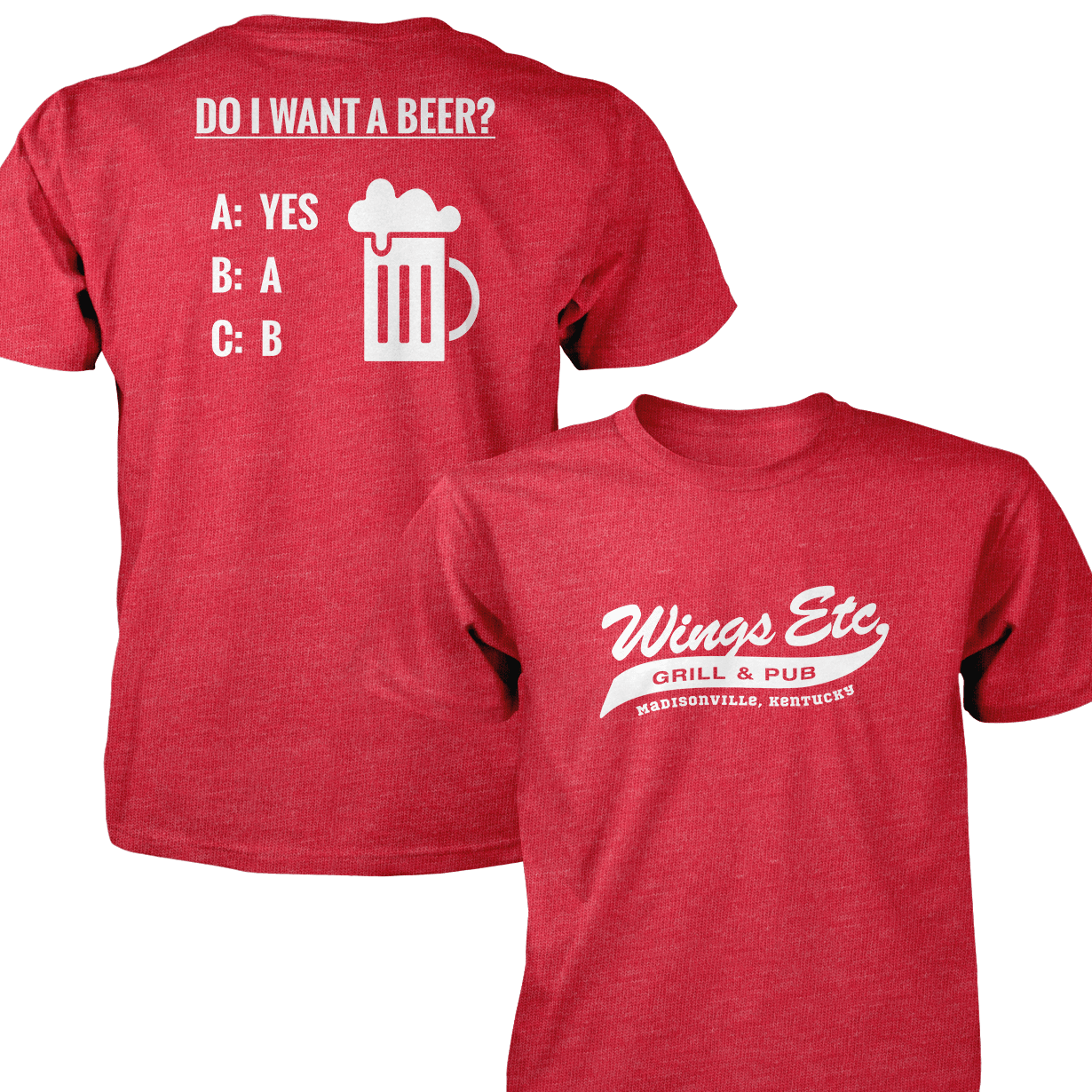 Wings Etc. Do I Want A Beer? - Next Level Premium Cvc Crew T-Shirt - Madisonville Kentucky