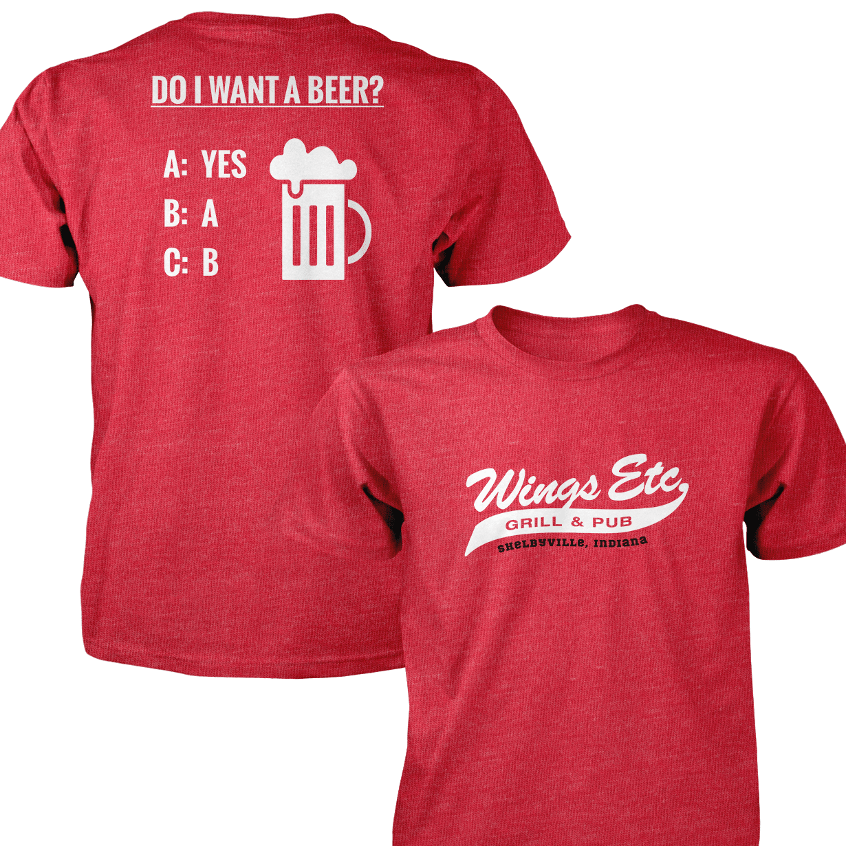 Wings Etc. Do I Want A Beer? - Next Level Premium Cvc Crew T-Shirt - Shelbyville Indiana