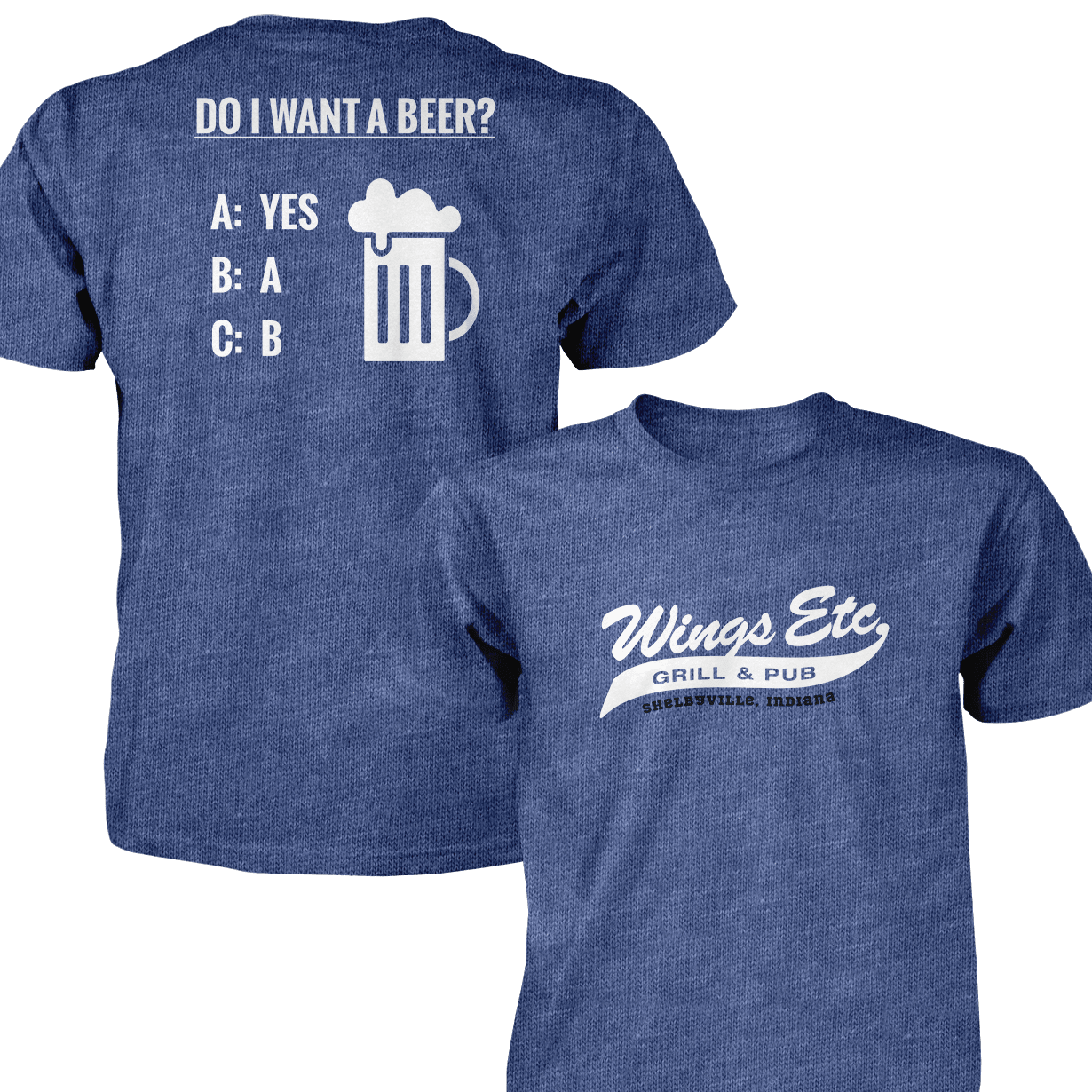 Wings Etc. Do I Want A Beer? - Next Level Premium Cvc Crew T-Shirt - Shelbyville Indiana
