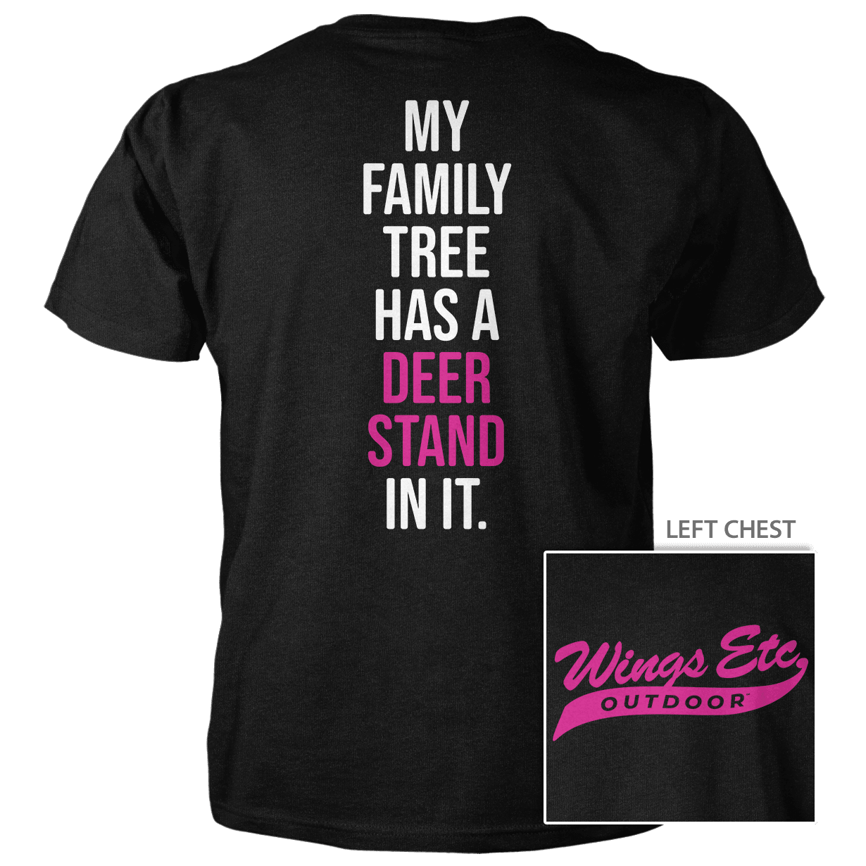 Wings Etc. Outdoor: Deer Stand (Swoosh) - Next Level Premium Cvc Crew T-Shirt