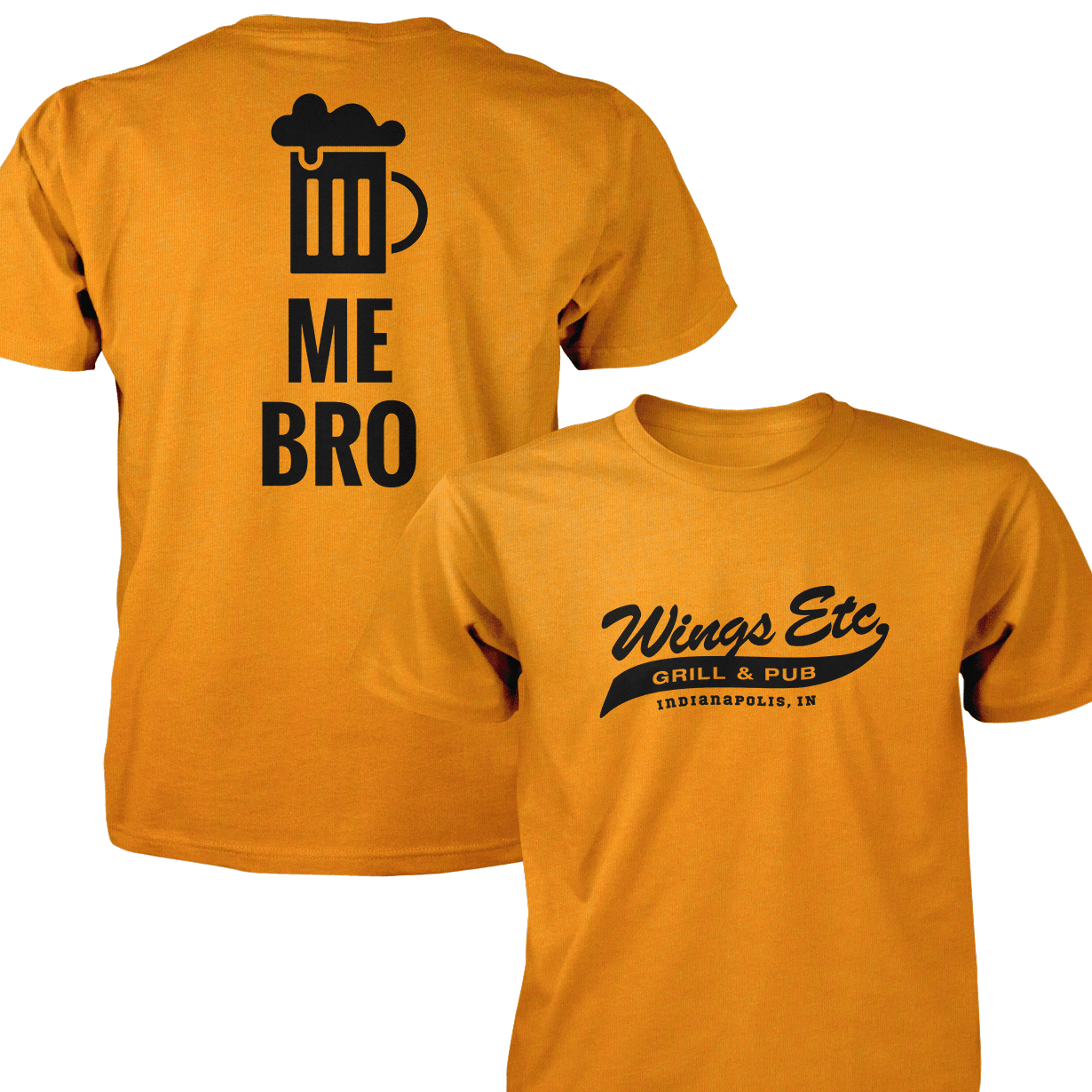 Wings Etc. Beer Me Bro - Next Level Premium Cvc Crew T-Shirt - Indianapolis Indiana