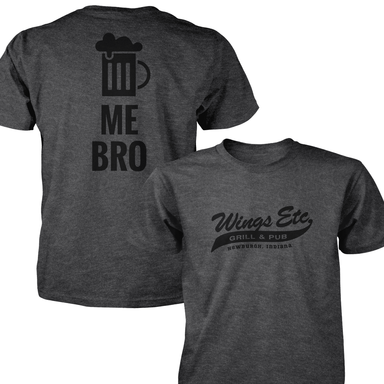 Wings Etc. Beer Me Bro - Next Level Premium Cvc Crew T-Shirt - Newburgh Indiana