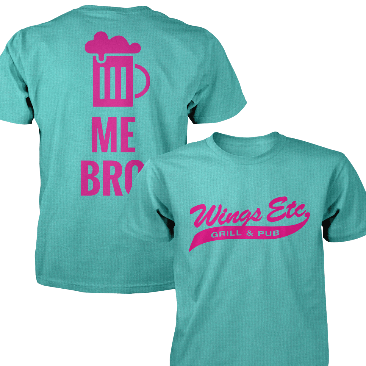 Wings Etc. Beer Me Bro - Next Level Premium Cvc Crew T-Shirt