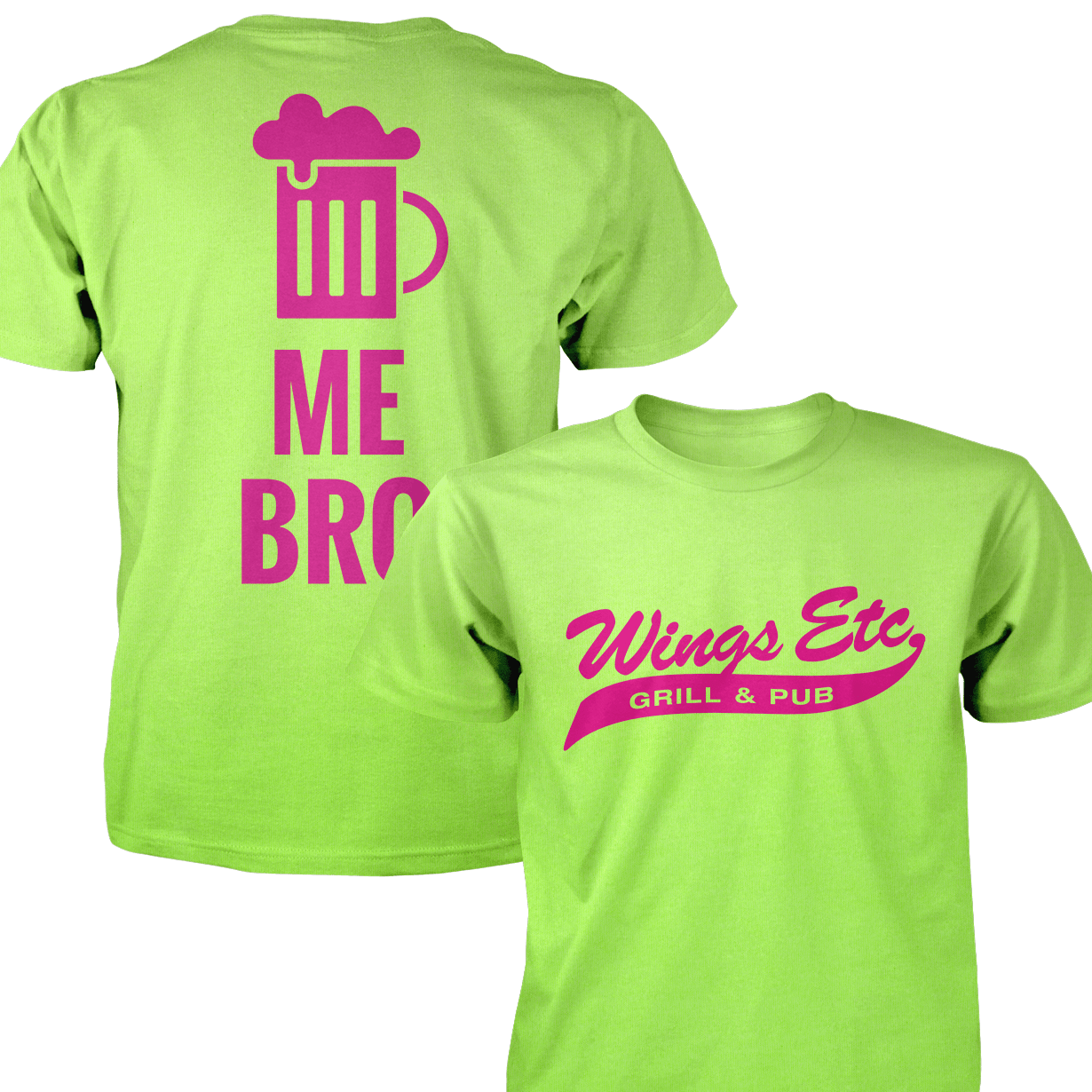 Wings Etc. Beer Me Bro - Next Level Premium Cvc Crew T-Shirt