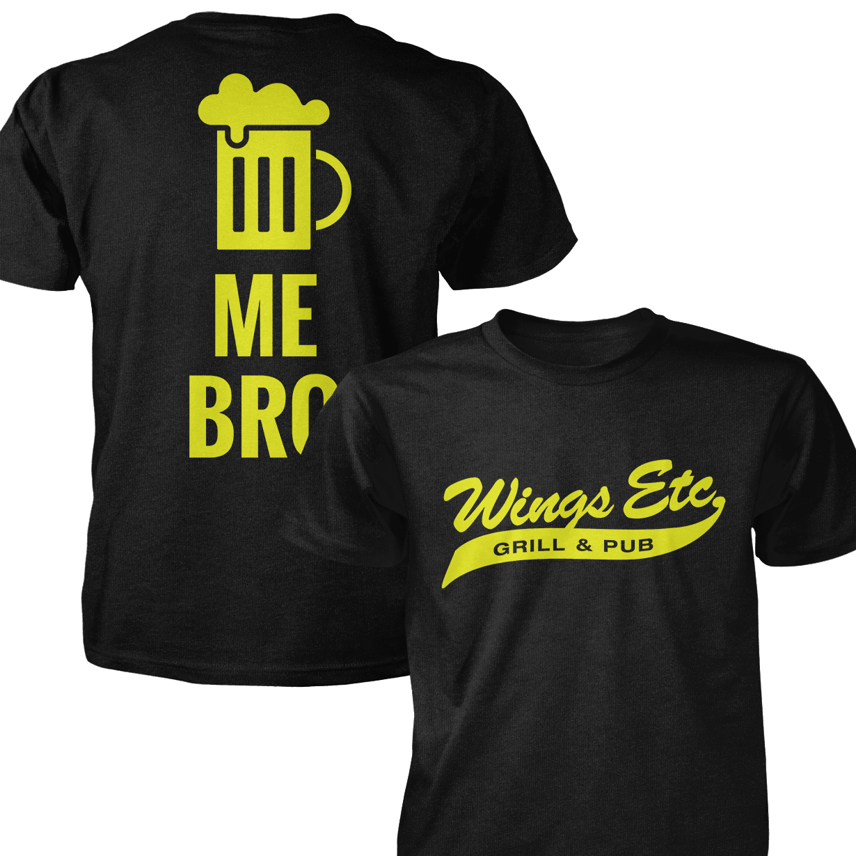 Wings Etc. Beer Me Bro - Next Level Premium Cvc Crew T-Shirt