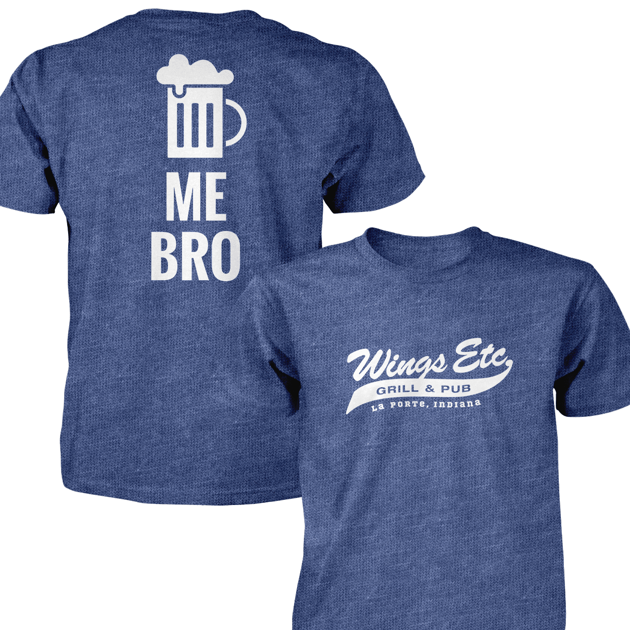 Wings Etc. Beer Me Bro - Next Level Premium Cvc Crew T-Shirt - La Porte Indiana
