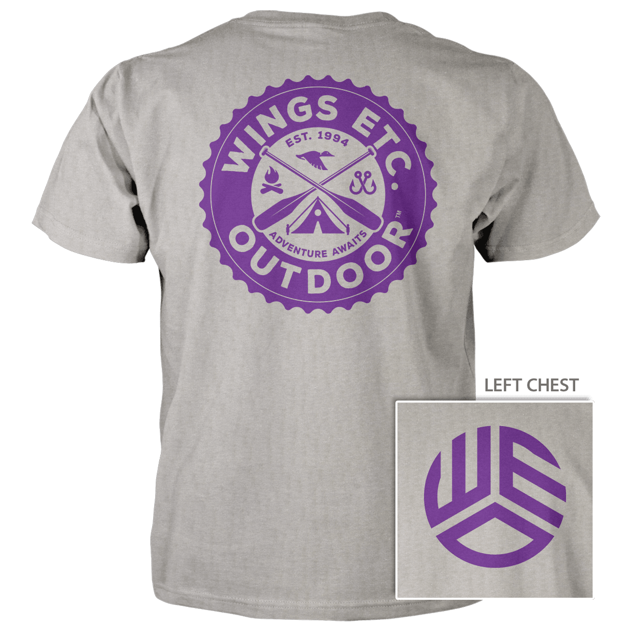 Wings Etc. Outdoor: Lure Camp - Next Level Premium Cvc Crew T-Shirt