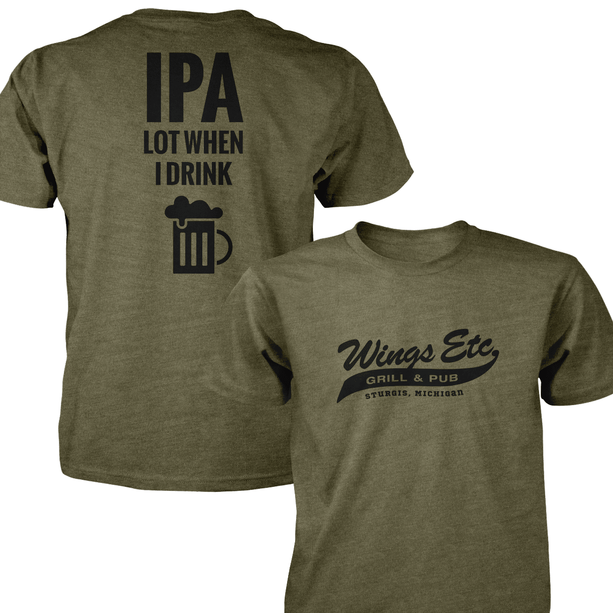 Wings Etc. Ipa Lot - Next Level Premium Cvc Crew T-Shirt - Sturgis Michigan