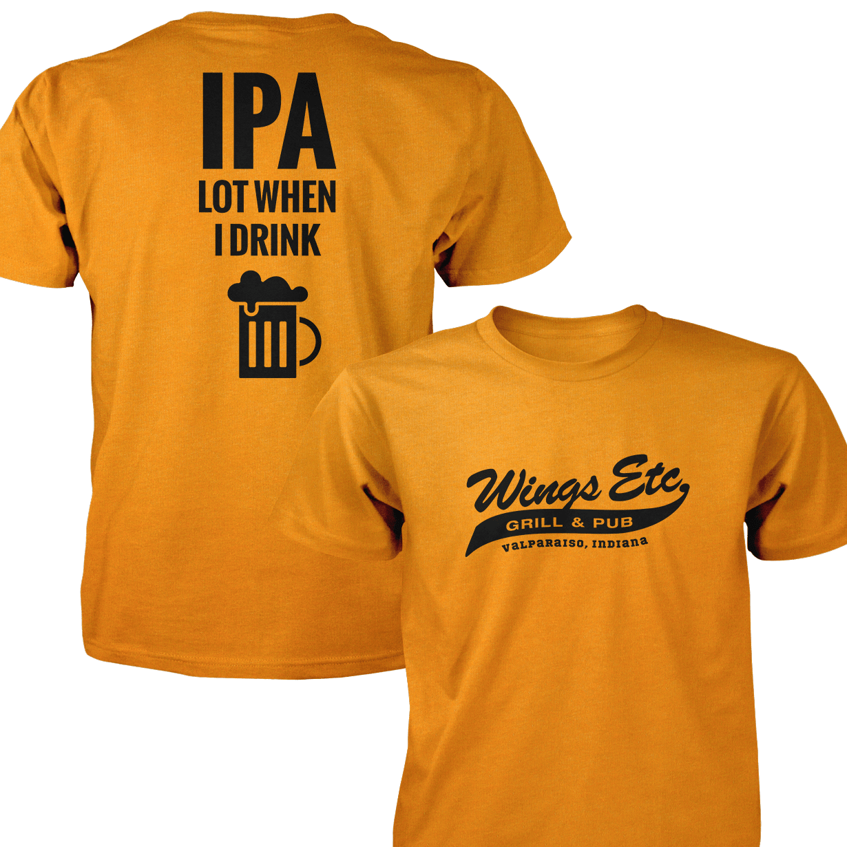 Wings Etc. Ipa Lot - Next Level Premium Cvc Crew T-Shirt - Valparaiso Indiana