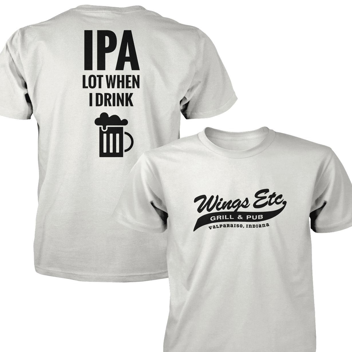 Wings Etc. Ipa Lot - Next Level Premium Cvc Crew T-Shirt - Valparaiso Indiana