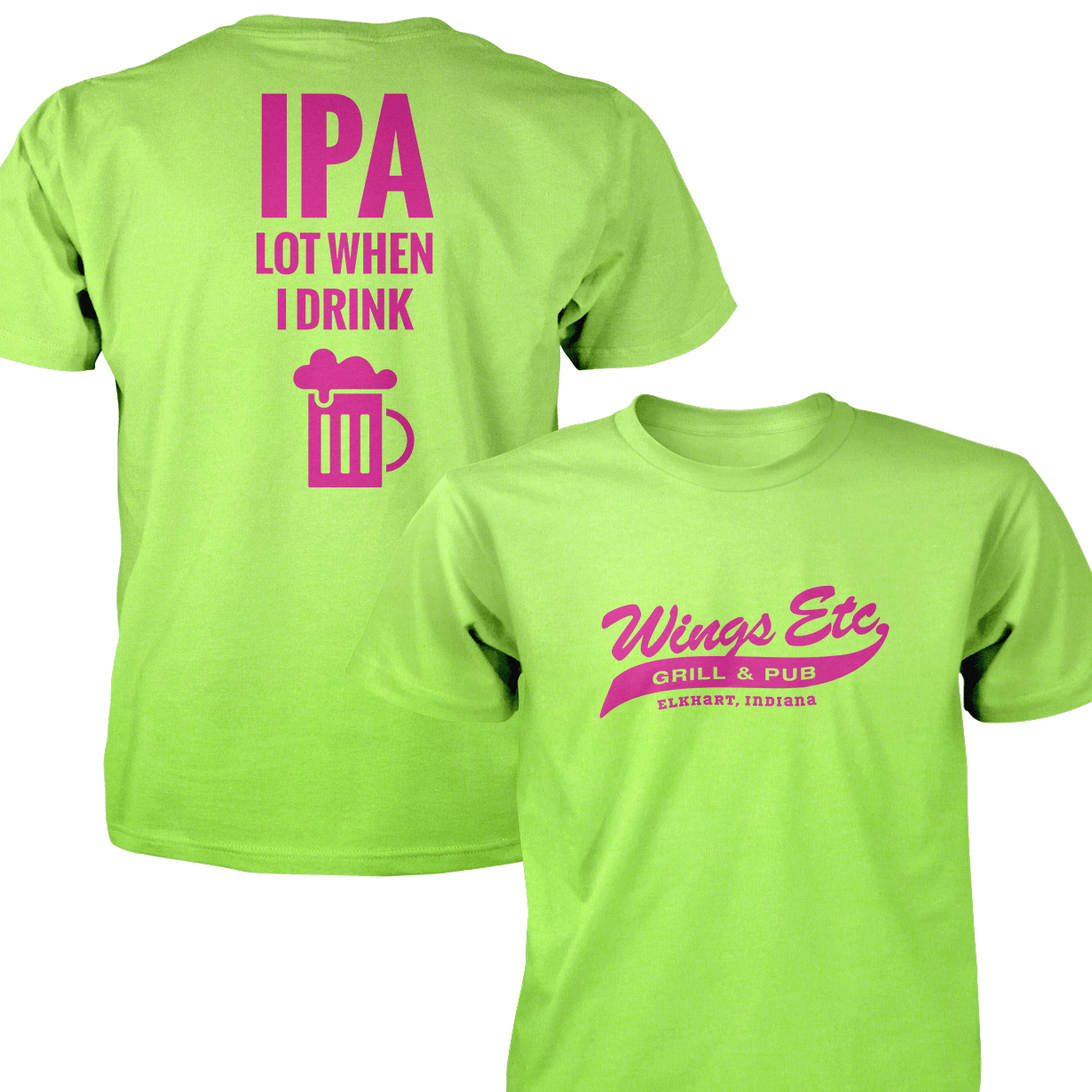 Wings Etc. Ipa Lot - Next Level Premium Cvc Crew T-Shirt - Elkhart Indiana