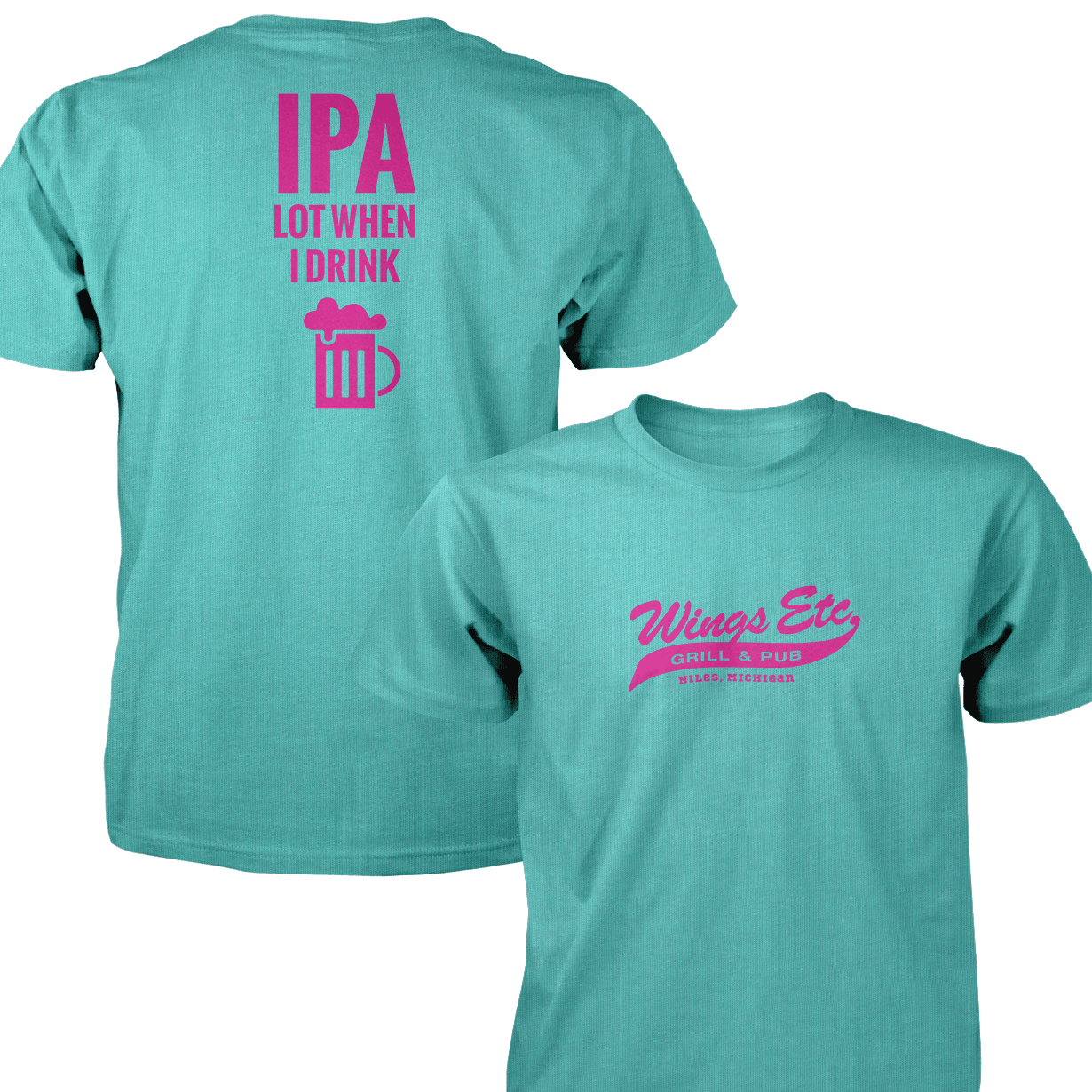 Wings Etc. Ipa Lot - Next Level Premium Cvc Crew T-Shirt - Niles Michigan