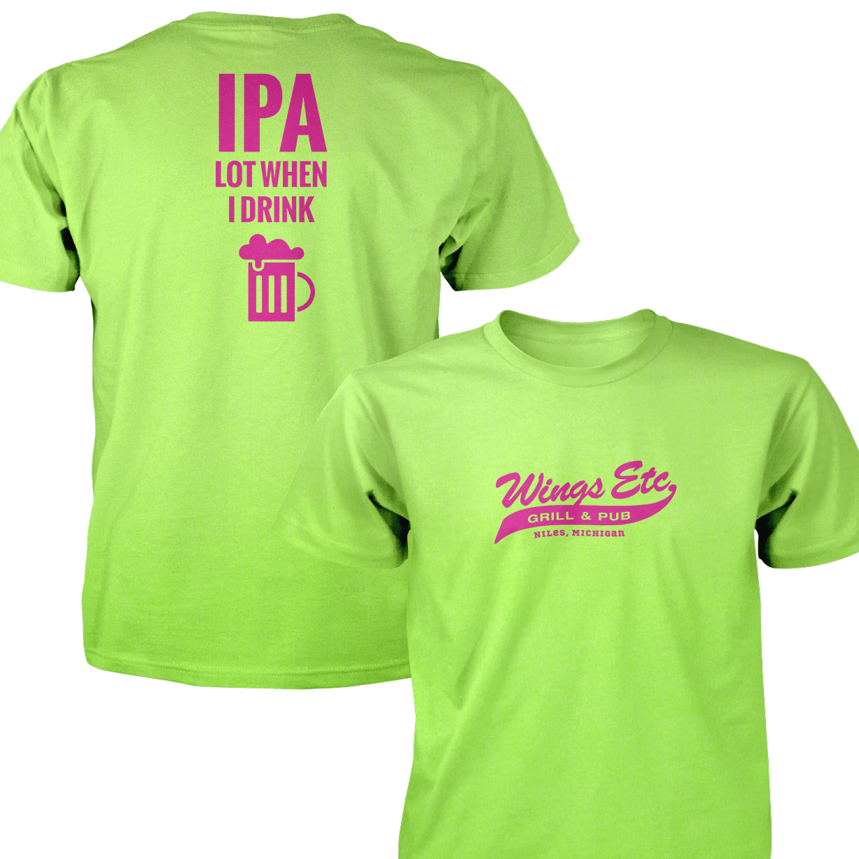 Wings Etc. Ipa Lot - Next Level Premium Cvc Crew T-Shirt - Niles Michigan