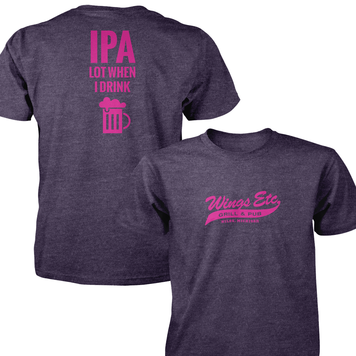 Wings Etc. Ipa Lot - Next Level Premium Cvc Crew T-Shirt - Niles Michigan
