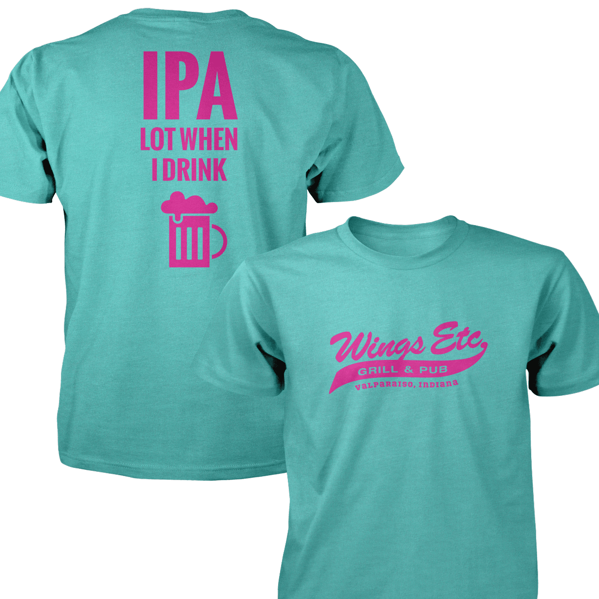 Wings Etc. Ipa Lot - Next Level Premium Cvc Crew T-Shirt - Valparaiso Indiana