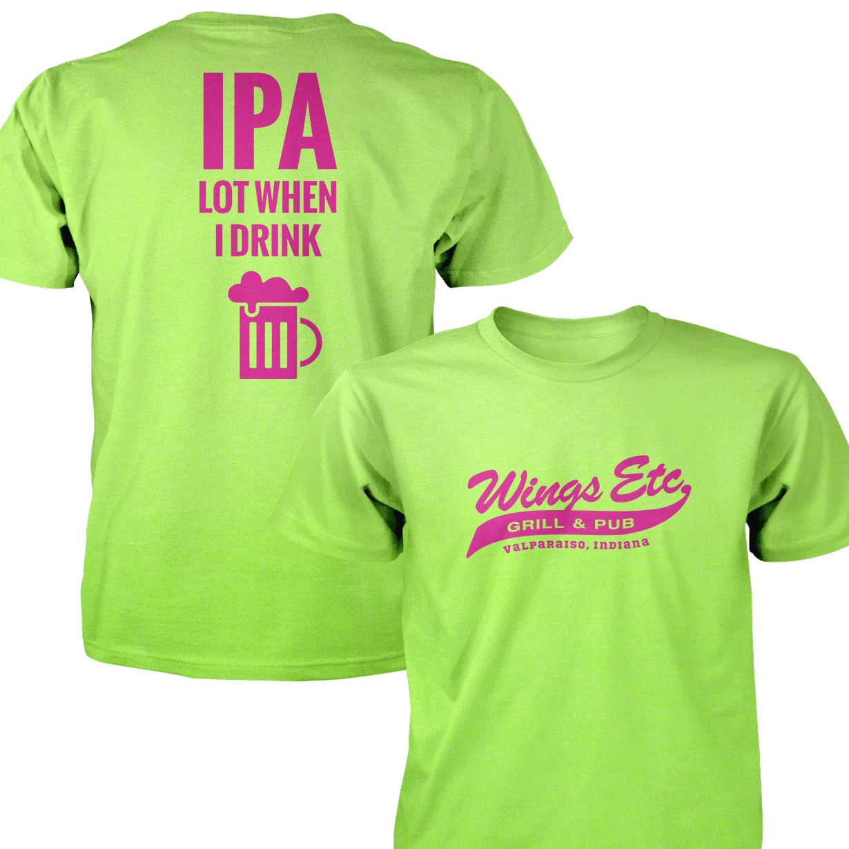 Wings Etc. Ipa Lot - Next Level Premium Cvc Crew T-Shirt - Valparaiso Indiana