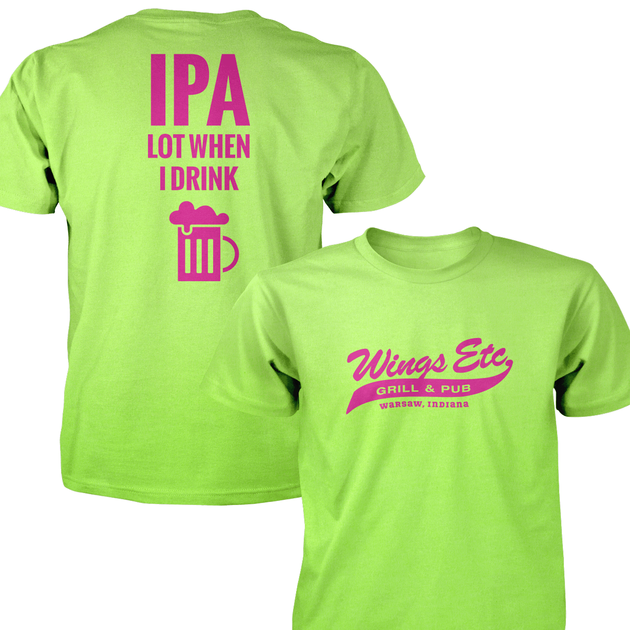 Wings Etc. Ipa Lot - Next Level Premium Cvc Crew T-Shirt - Warsaw Indiana