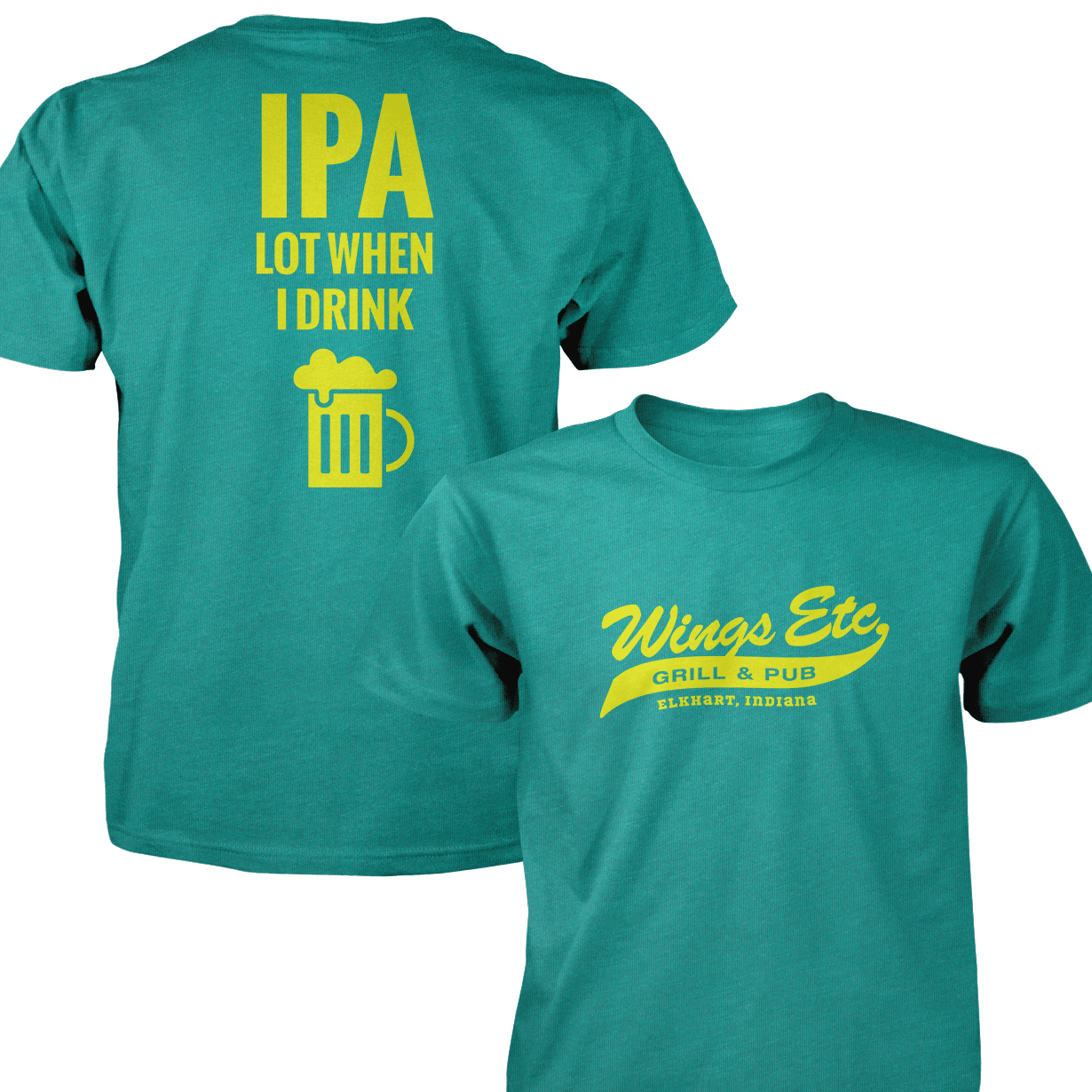 Wings Etc. Ipa Lot - Next Level Premium Cvc Crew T-Shirt - Elkhart Indiana