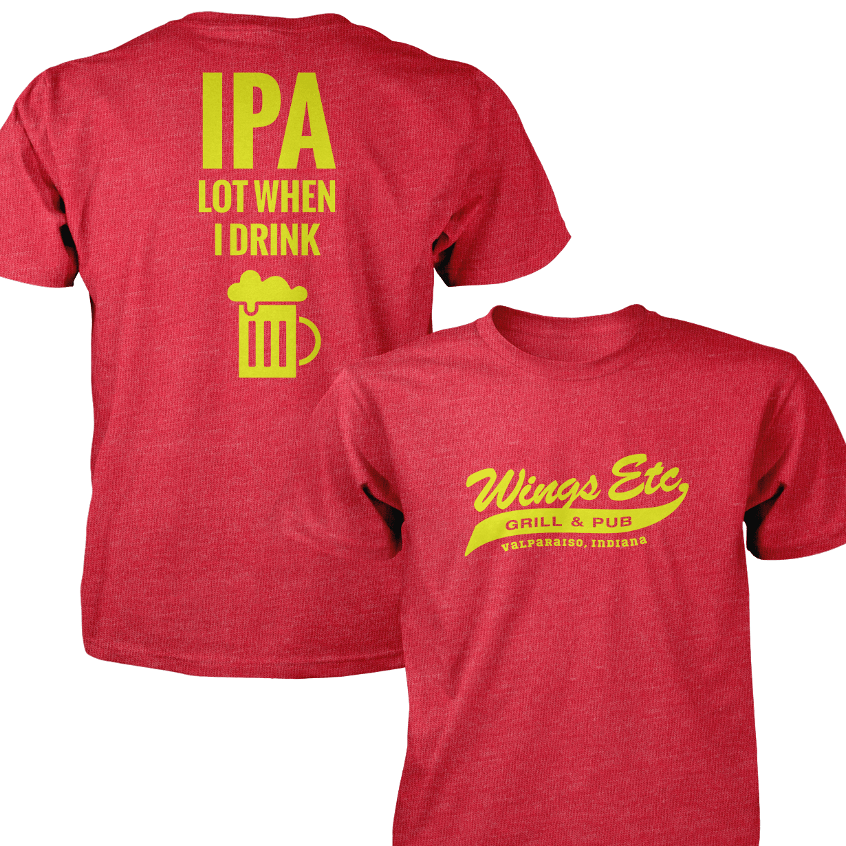 Wings Etc. Ipa Lot - Next Level Premium Cvc Crew T-Shirt - Valparaiso Indiana