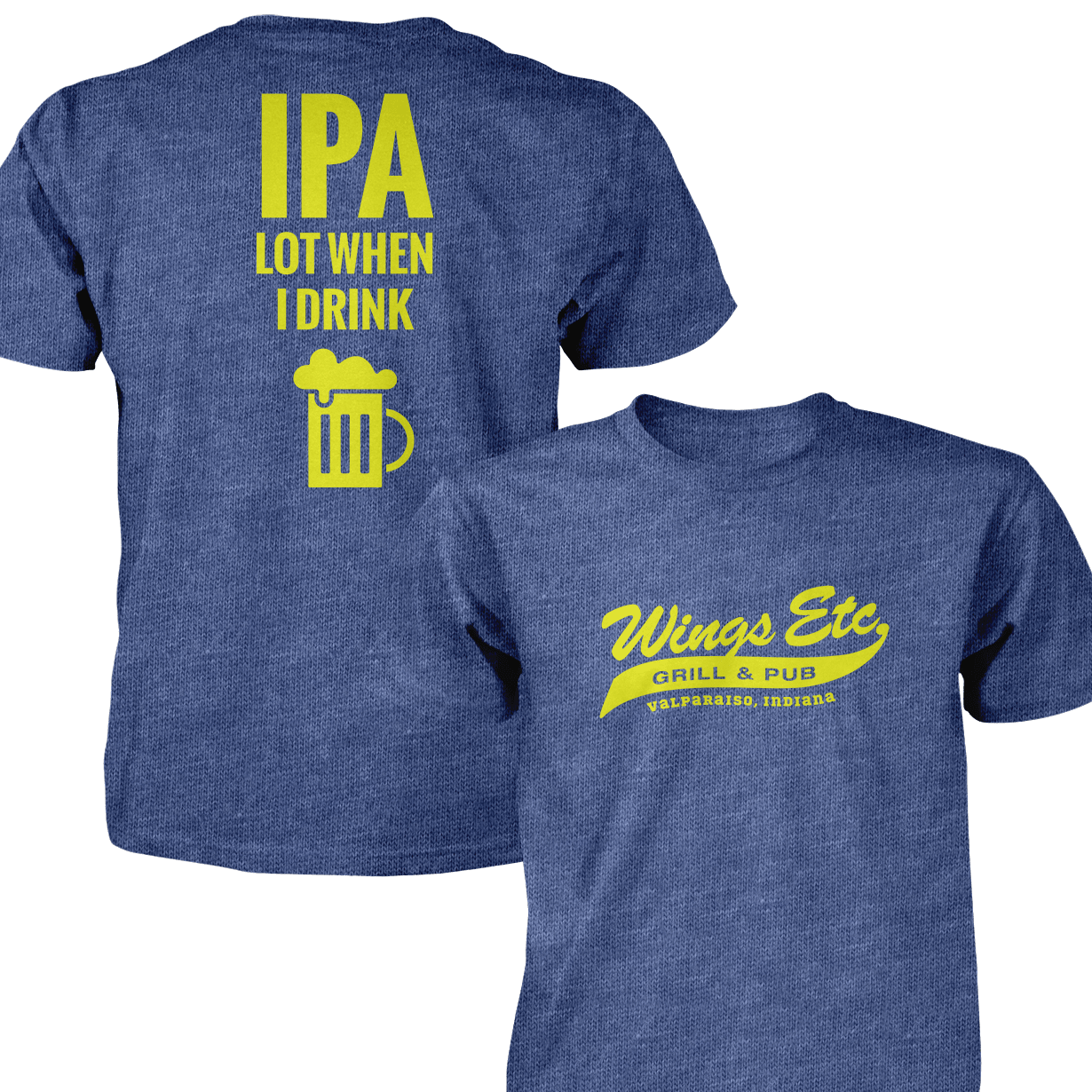 Wings Etc. Ipa Lot - Next Level Premium Cvc Crew T-Shirt - Valparaiso Indiana