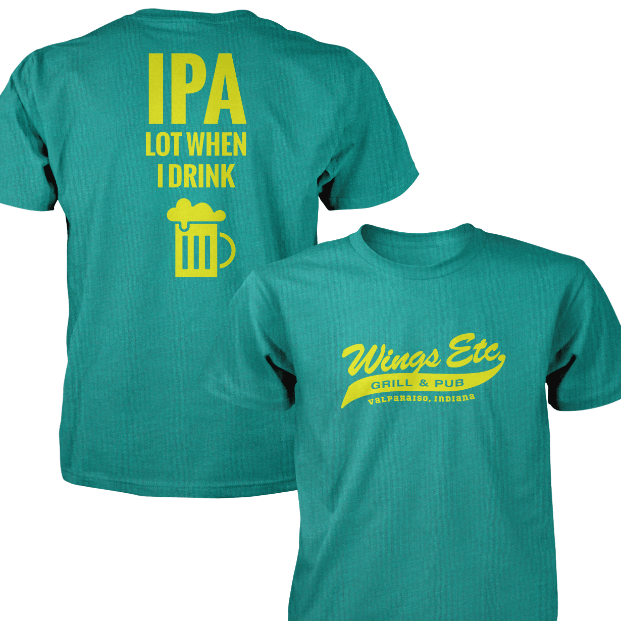Wings Etc. Ipa Lot - Next Level Premium Cvc Crew T-Shirt - Valparaiso Indiana