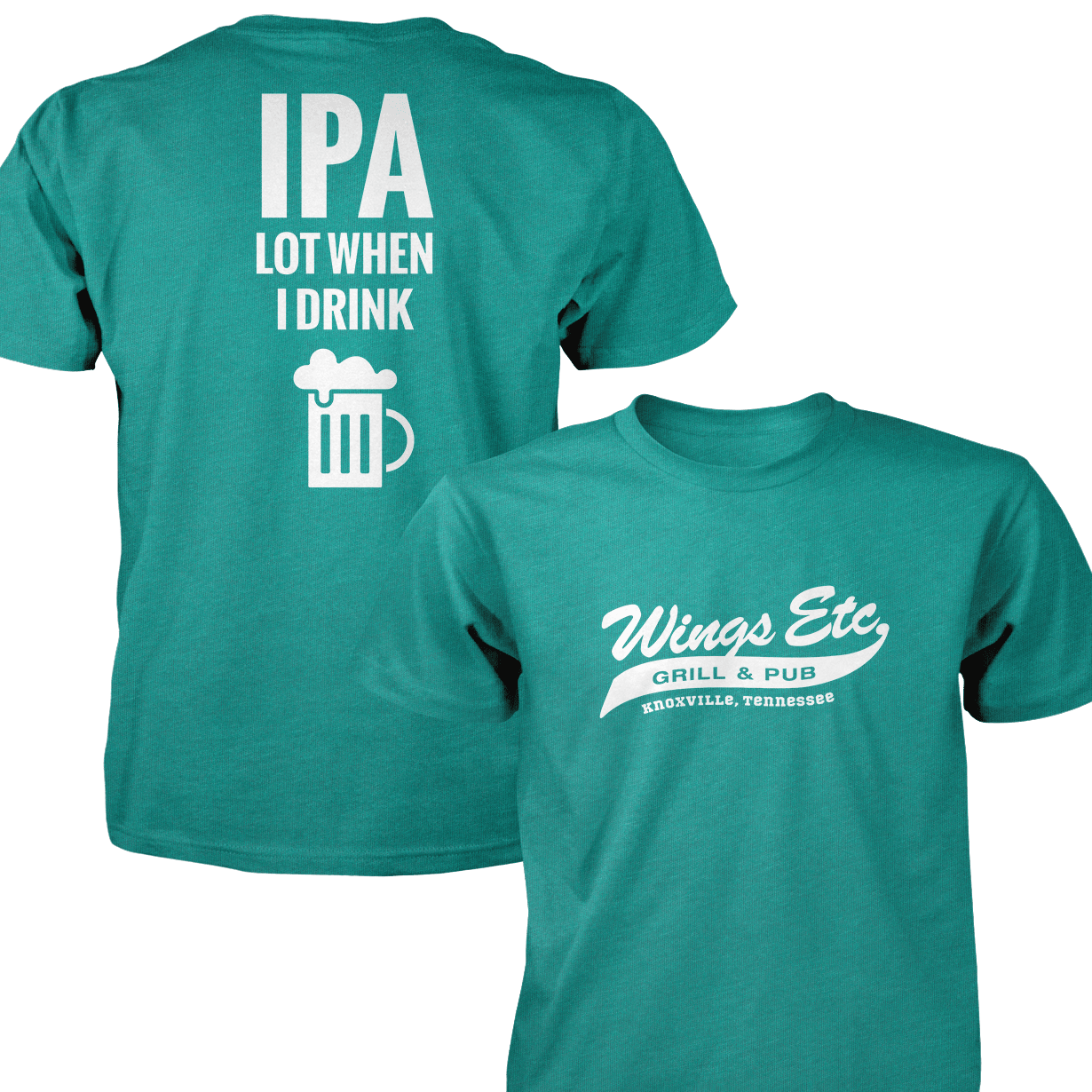 Wings Etc. Ipa Lot - Next Level Premium Cvc Crew T-Shirt - Knoxville Tennessee