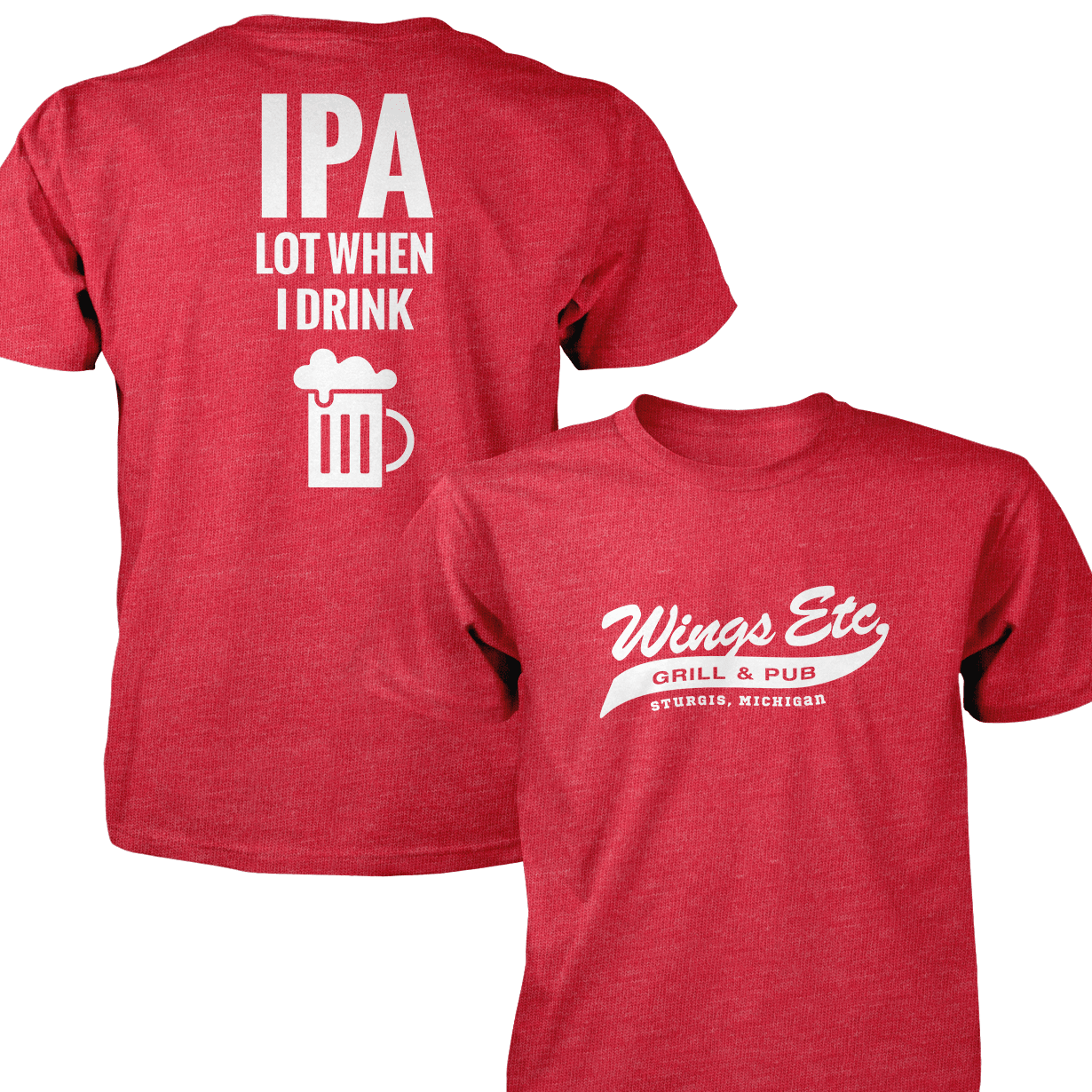 Wings Etc. Ipa Lot - Next Level Premium Cvc Crew T-Shirt - Sturgis Michigan