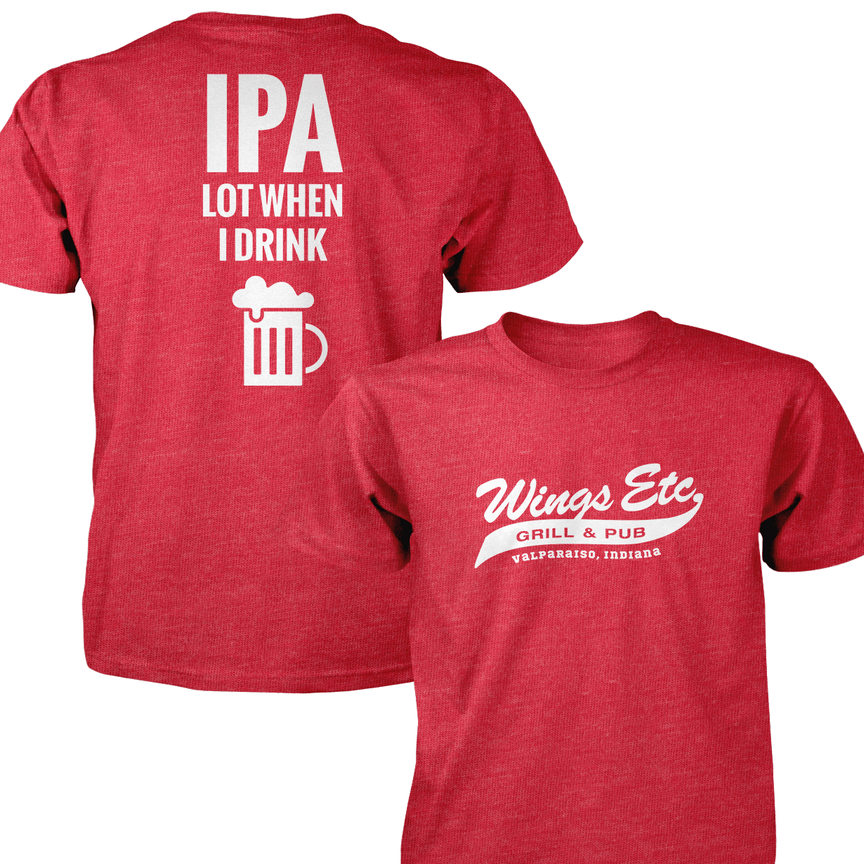 Wings Etc. Ipa Lot - Next Level Premium Cvc Crew T-Shirt - Valparaiso Indiana