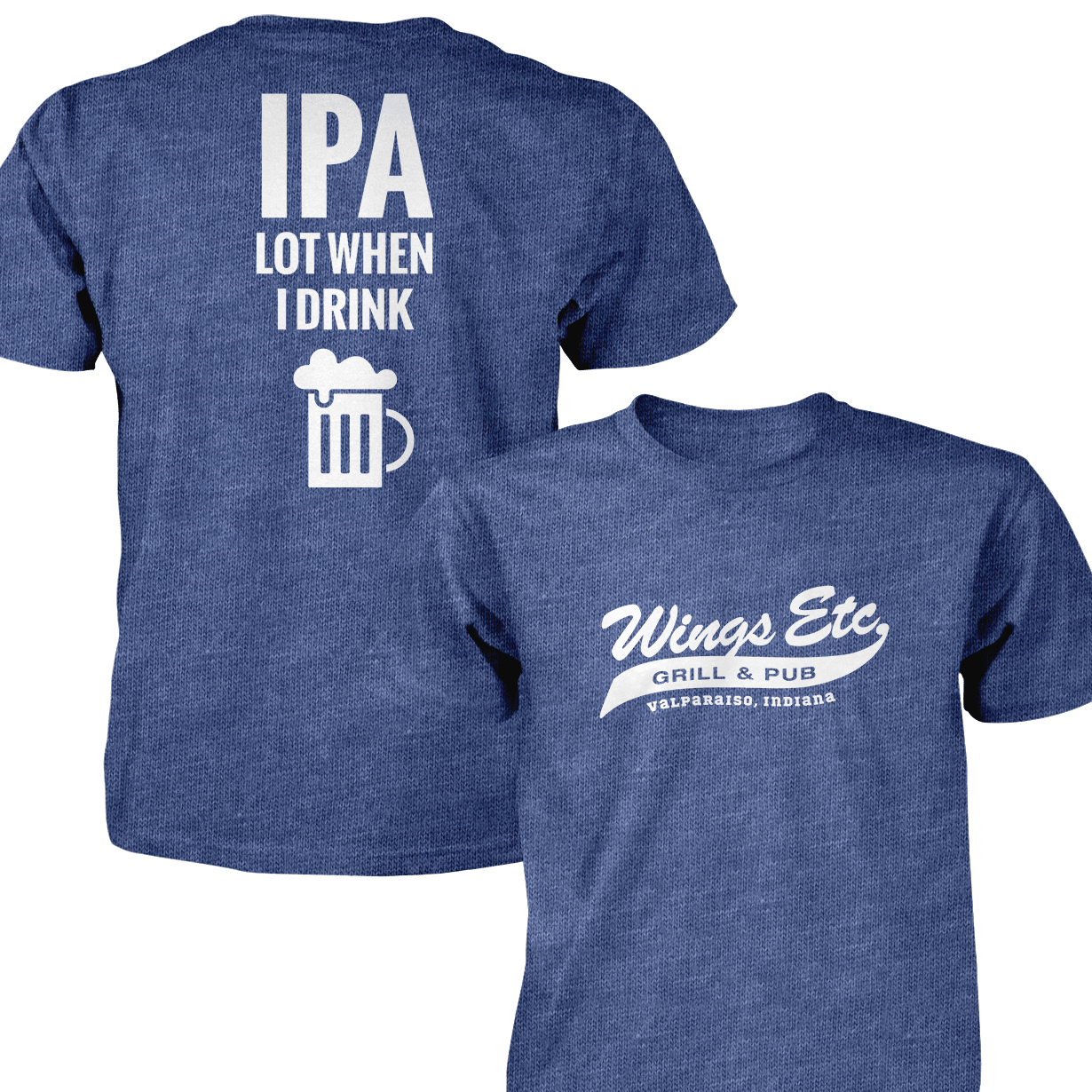 Wings Etc. Ipa Lot - Next Level Premium Cvc Crew T-Shirt - Valparaiso Indiana