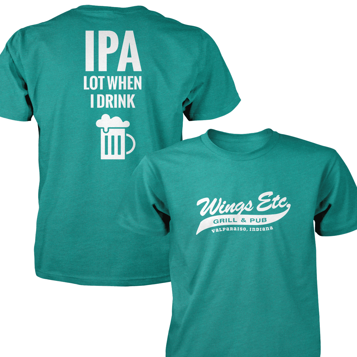 Wings Etc. Ipa Lot - Next Level Premium Cvc Crew T-Shirt - Valparaiso Indiana