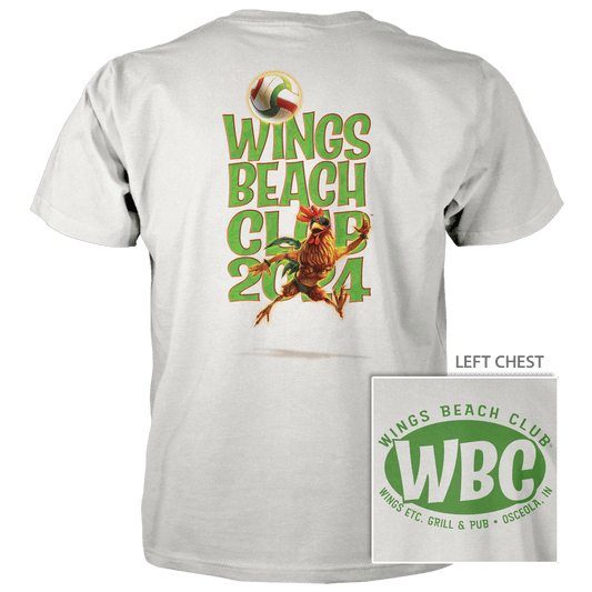 Wings Beach Club (Oval) - Next Level Premium Cvc Crew T-Shirt