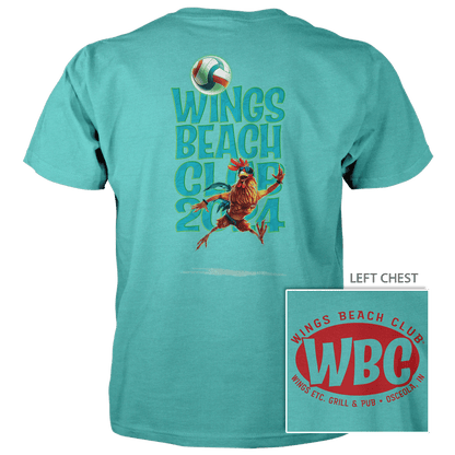 Wings Beach Club (Oval) - Next Level Premium Cvc Crew T-Shirt