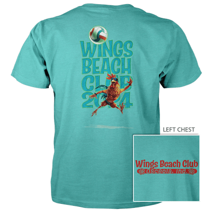 Wings Beach Club (Linear) - Next Level Premium Cvc Crew T-Shirt