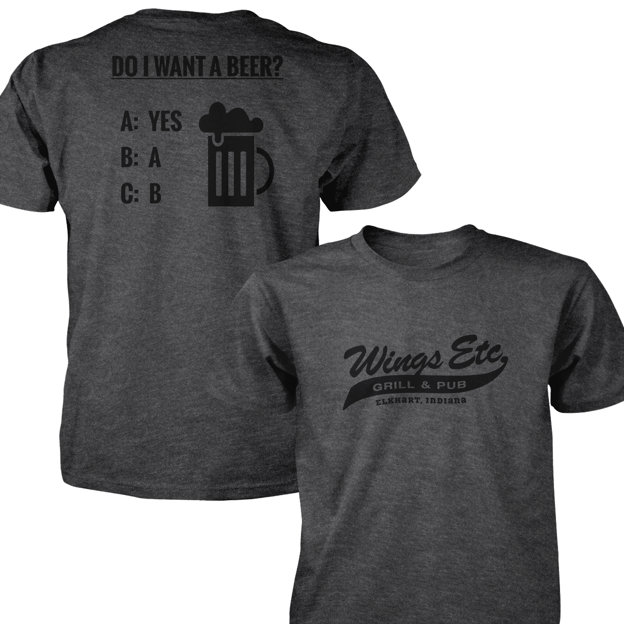 Wings Etc. Do I Want A Beer? - Next Level Premium Cvc Crew T-Shirt - Dunlap Indiana