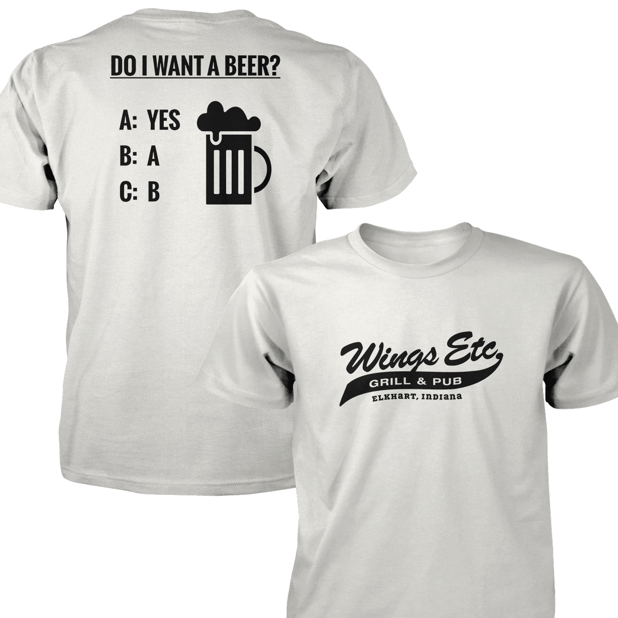 Wings Etc. Do I Want A Beer? - Next Level Premium Cvc Crew T-Shirt - Dunlap Indiana