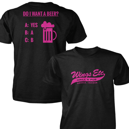 Wings Etc. Do I Want A Beer? - Next Level Premium Cvc Crew T-Shirt - Angola Indiana