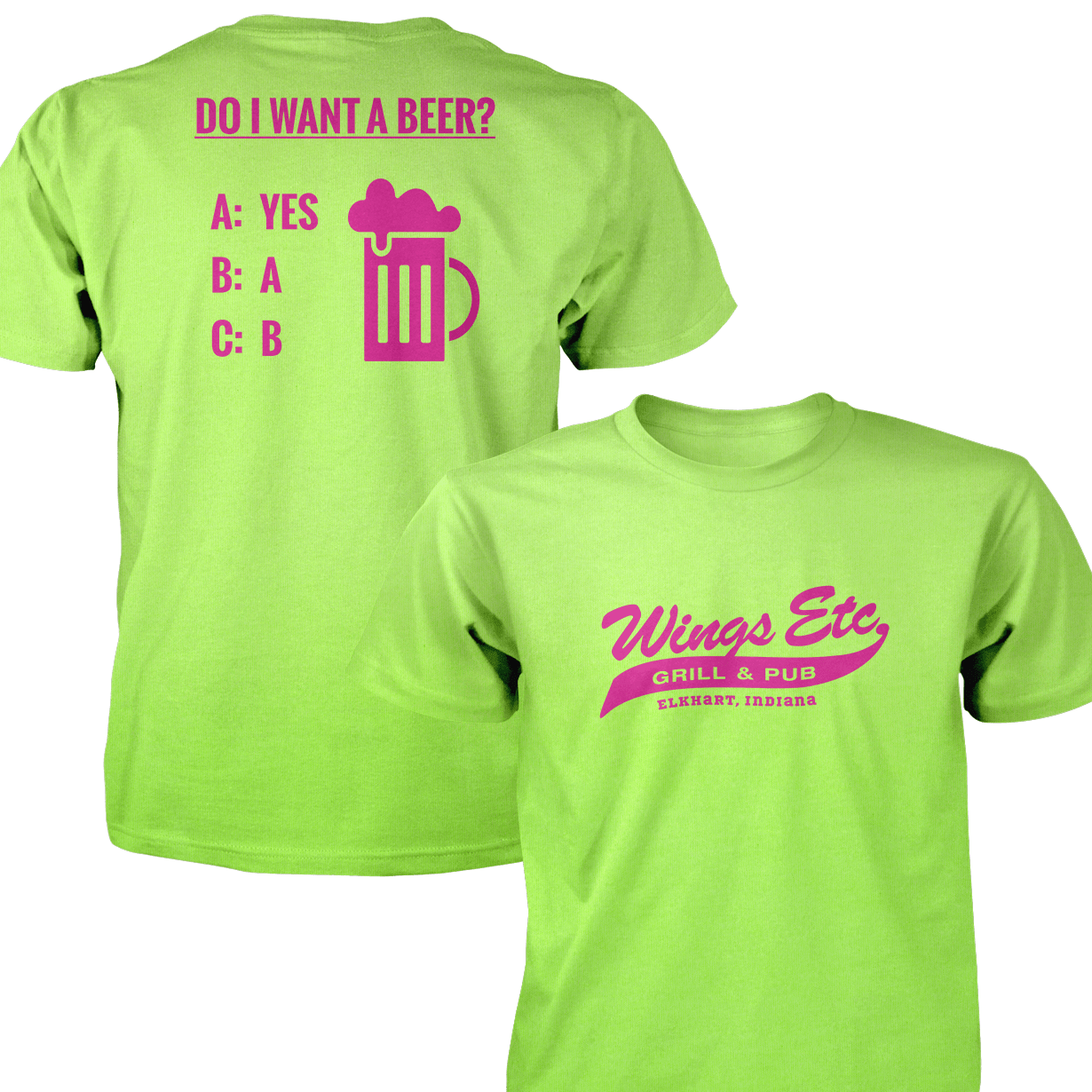 Wings Etc. Do I Want A Beer? - Next Level Premium Cvc Crew T-Shirt - Dunlap Indiana