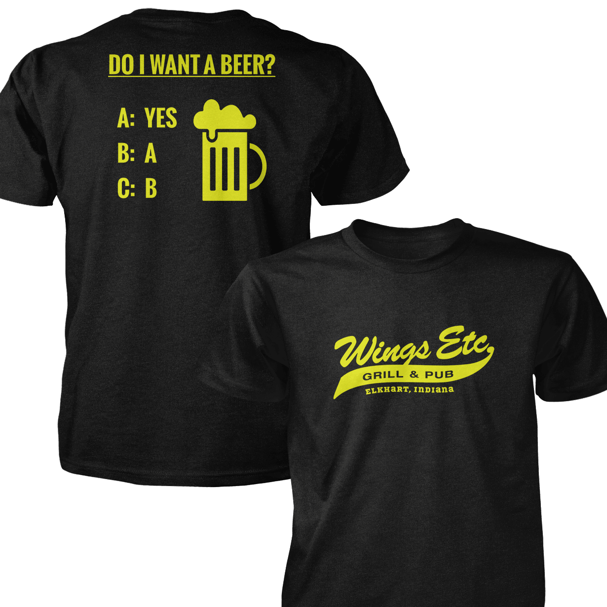 Wings Etc. Do I Want A Beer? - Next Level Premium Cvc Crew T-Shirt - Dunlap Indiana