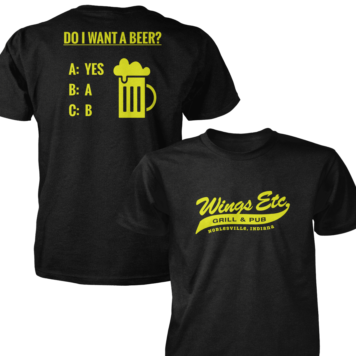 Wings Etc. Do I Want A Beer? - Next Level Premium Cvc Crew T-Shirt - Noblesville Indiana