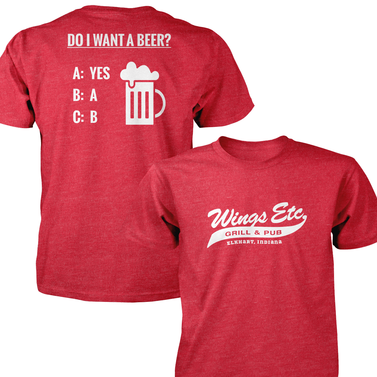 Wings Etc. Do I Want A Beer? - Next Level Premium Cvc Crew T-Shirt - Dunlap Indiana