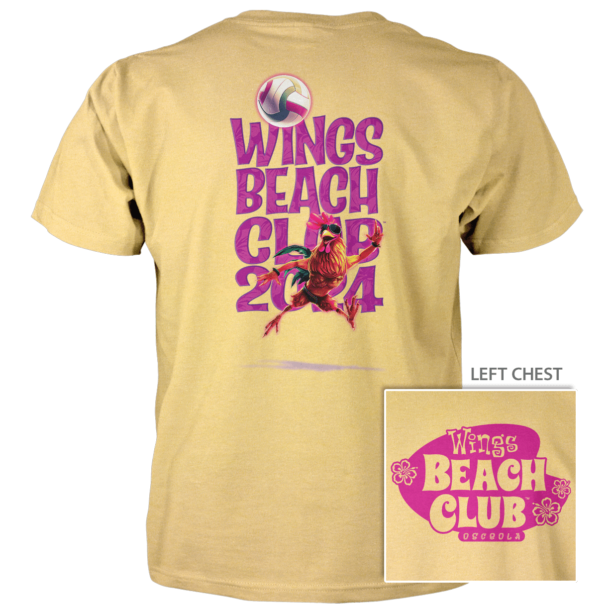 Wings Beach Club (Shape) - Next Level Premium Cvc Crew T-Shirt